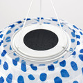 SOLVINDEN Pendant lamp, spotted solar-powered/blue, 43 cm