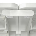 MITTZON Foldable table with castors, white, 140x70 cm