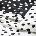 BJÖRKGRÅMAL Duvet cover and pillowcase, black white/dotted, 150x200/50x60 cm