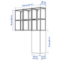 ENHET Storage combination, anthracite/white, 120x32x150 cm