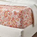 RODGERSIA Fitted sheet, pink/white, 90x200 cm