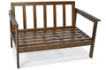 Outdoor Wooden 2-seat Sofa BELLA, brown/beige