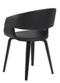 Chair Supernova, faux leather, black