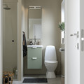 ENHET / TVÄLLEN Wash-stnd w drawers/wash-basin/tap, white/pale grey-green, 44x43x65 cm