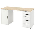 MITTCIRKEL / ALEX Desk, lively pine effect/white, 140x60 cm