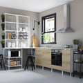 ENHET Corner kitchen, white, oak effect