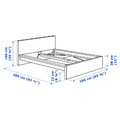 MALM Bed frame with mattress, white/Åbygda medium firm, 160x200 cm