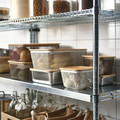 IKEA 365+ Food storage basket, metal/light grey-brown, 14x14x10 cm