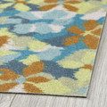 VÄLFÄRD Door mat, flower/multicolour, 40x60 cm
