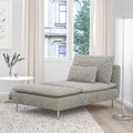 SÖDERHAMN Chaise longue, Viarp beige/brown