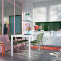 VIHALS Table, white/white, 125x74 cm