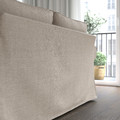 EKTORP 3-seat sofa with chaise longue, Kilanda light beige