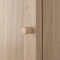 BILLY / OXBERG Bookcase combination with doors, oak effect, 160x106 cm
