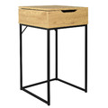 Nightstand Bedside Table Dressing Table with Mirror Leyla, oak