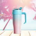 Thermal Mug Miami Tie-Dye, blue-pink