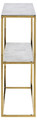 Shelving Unit Console Alisma, marble/gold