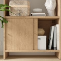 LÅDMAKARE Cabinet with sliding doors, oak effect