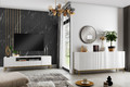 Four-Door Cabinet Nicole 200cm, matt white, gold legs