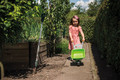 Dantoy Green Garden Wheelbarrow & Garden Accessories 2+