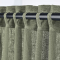 DYTÅG Curtains, 1 pair, grey-green, 145x300 cm
