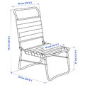 STRANDÖN Beach chair, blue/white