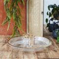 Tray Mirage 38.5cm, oval, gold rim, plastic