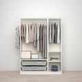 PAX / ÅHEIM Wardrobe combination, white/mirror glass, 150x60x201 cm