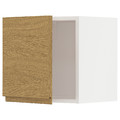 METOD Wall cabinet, white/Voxtorp oak effect, 40x40 cm