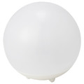 SOLVINDEN LED solar-powered floor lamp, outdoor/globe white