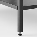 MOSSJÖN Glass-door cabinet with 2 doors, anthracite, 60x34x146 cm