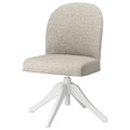 ROSENTORP Swivel chair, white/Kilanda beige