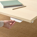 MITTZON Desk sit/stand, electric birch veneer/white, 160x80 cm