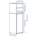 EKET Cabinet combination with feet, white/walnut effect, 35x35x107 cm