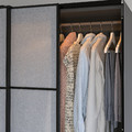 ÖVERSIDAN LED wardrobe lighting strp w sensor, dimmable dark grey, 96 cm