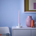 KLOKHET Unscented candle, light pink, 25 cm