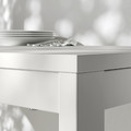 VIHALS / VIHALS Table and 2 chairs, white/white Tibbleby beige-grey, 84/120x74 cm
