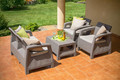 Outdoor Furniture Set CORFU SET, cappuccino