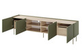 Four-Door TV Cabinet with Drawers Desin 220, olive/nagano oak