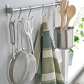 SANDVIVA Tea towel, green/white, 45x60 cm, 2 pack