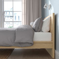 MALM Bed frame with mattress, white stained oak veneer/Valevåg firm, 140x200 cm