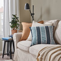 KORALLBUSKE Cushion cover, dark blue light blue/stripe pattern, 50x50 cm