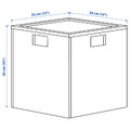 PANSARTAX Storage box with lid, transparent grey-blue, 33x33x33 cm