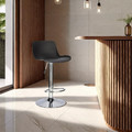 Bar Stool Inge, grey/chrome
