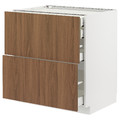 METOD/MAXIMERA Base cb 2 frnts/2 low/1 md/1 hi drw, white/Tistorp brown walnut effect, 80x60 cm