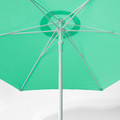HÖGÖN / IGGÖN Parasol with base, light green/dark grey, 270 cm