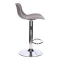 Bar Stool Inge, grey/chrome