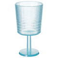 KALLSINNIG Wine glass, plastic/blue, 32 cl