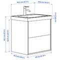 HAVBÄCK / ORRSJÖN Wash-stnd w drawers/wash-basin/tap, white, 62x49x69 cm