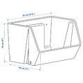 FODERTRÅG Organiser for desk/wall, grey-blue, 25x18x15 cm