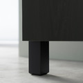 BESTÅ Storage combination w doors/drawers, black-brown Hedeviken/Stubbarp/dark brown stained oak veneer, 120x42x74 cm